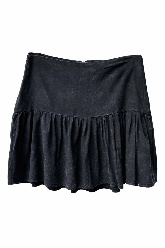 SKIRT KAREN / BLACK WASHED